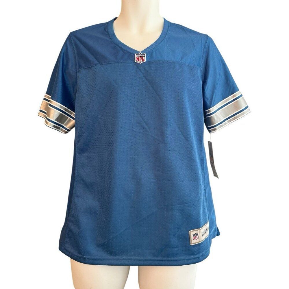 Ladies Medium NFL Pro Line Vintage Detroit Lions Football Blank Jersey NWT